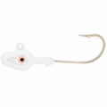 Bromas 0.25 oz Double Eye Jig Head - White, 10PK BR3510381